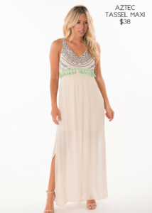 Samantha Busch Murph Boutique Aztec Tassel Maxi