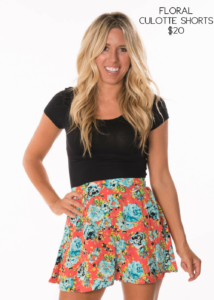 Samantha Busch Murph Boutique Floral Culotte Shorts