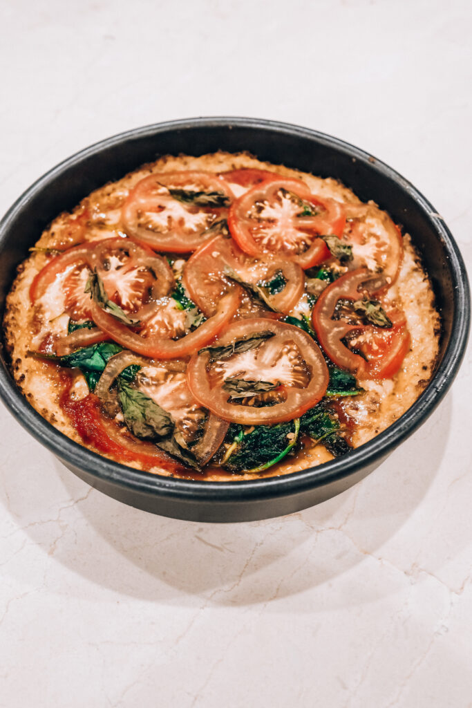 Cauliflower Deep Dish Pizza Samantha Busch