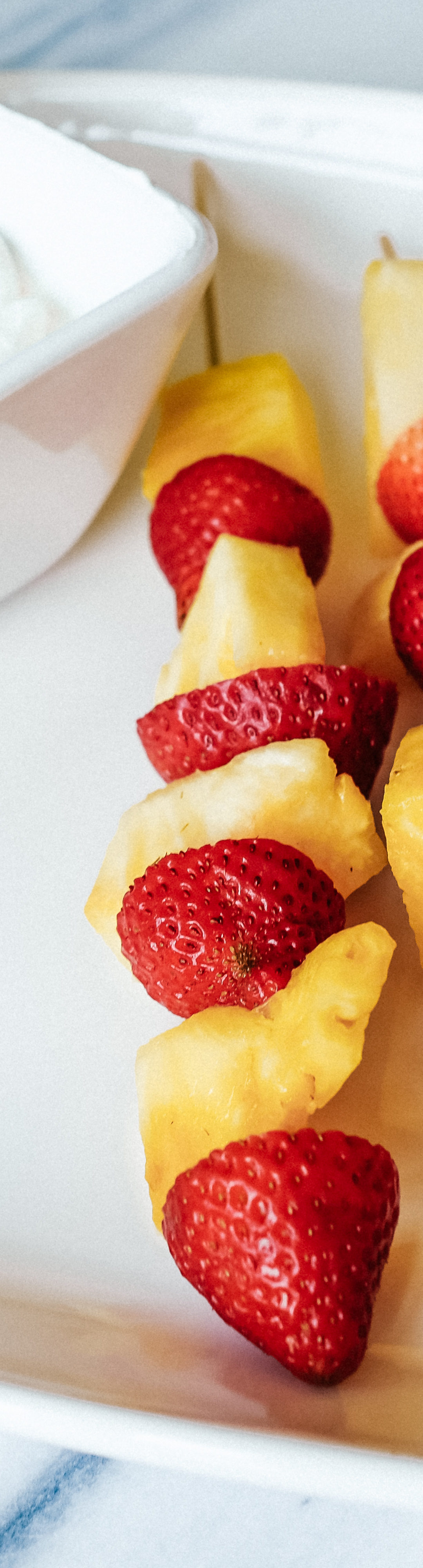 Fruit Kabobs with Lemon Dip