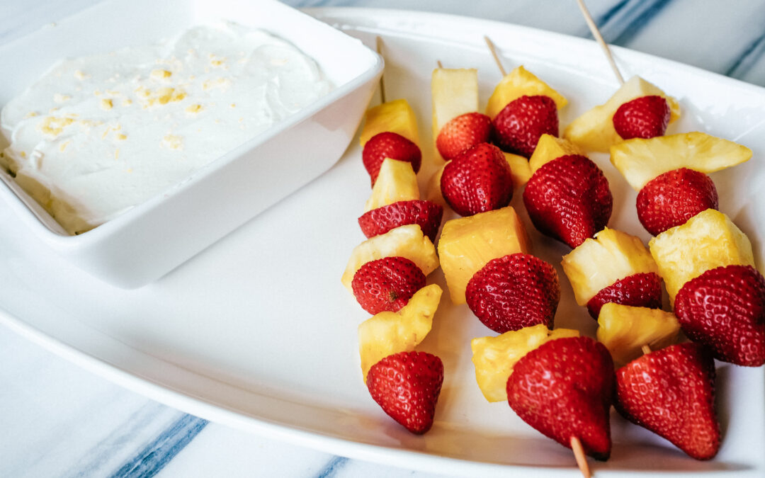 Fruit Kabobs with Lemon Dip