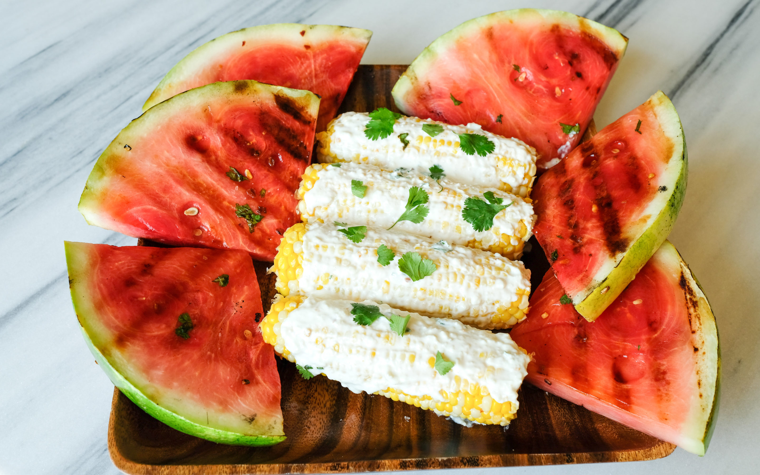 Mexican Street Corn + Watermelon on the Grill