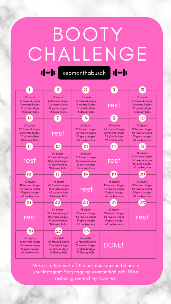 Join Me for the Ultimate Booty Challenge | Samantha Busch